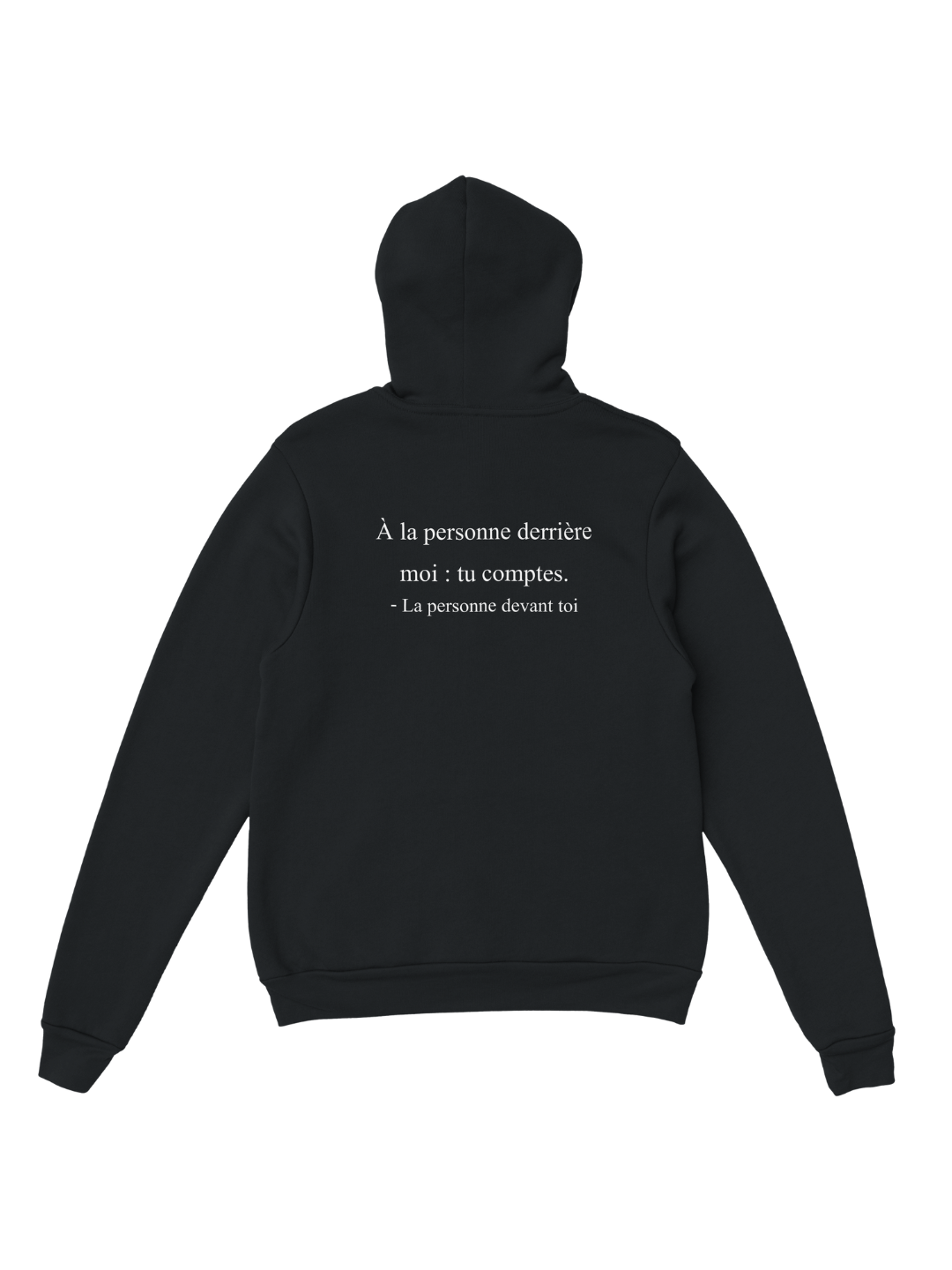 Hoodie "Tu comptes" | Noir