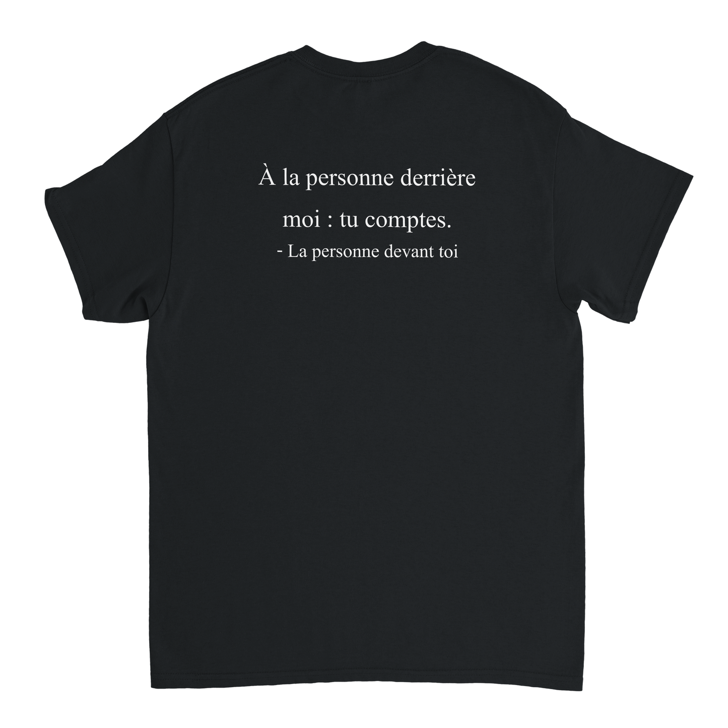 T-Shirt "Tu comptes" | Noir
