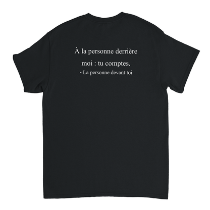 T-Shirt "Tu comptes" | Noir