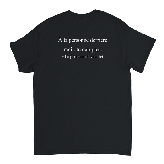 T-Shirt "Tu comptes" | Noir